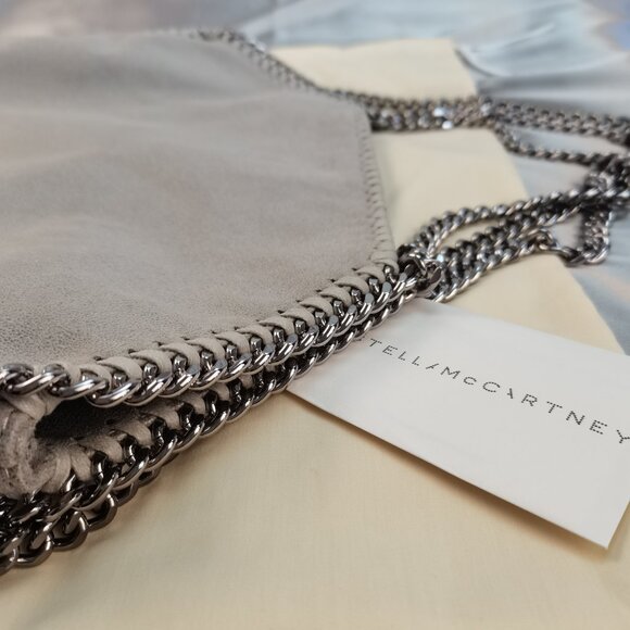 NEW STELLA MCCARTNEY  Falabella  Shoulder Bag Metallic Grey - Picture 9 of 14